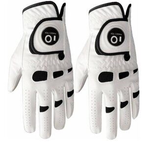 Men's Golf Gloves 2-Pack LEFT Hand 3X White Weathersof Grip Soft Comfortable Fit